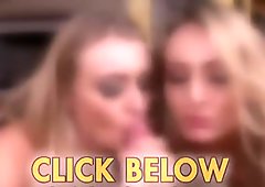 Hot blonde stepsisters share a big cock.