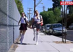 Scam Angels - Hot American College Girls Sophia Lux & Izzy Lush Fuck Their Way For a Good Grade - LETSDOEIT