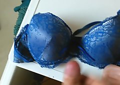 Fuck toy pussy and cumshot on not my mother bra 