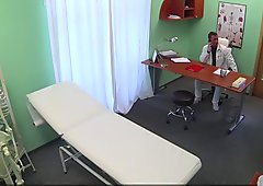 Real euro bent over and fucked by doctor
