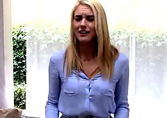 Hot blonde realtor bitch sucks and fucks for extra comission