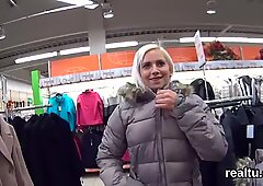 Striking czech chick gets teased in the supermarket and penetrated in pov