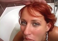 Blow Job and fuck in the bathroom