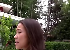 Tricking hot Asian real estate agent into fucking on camera